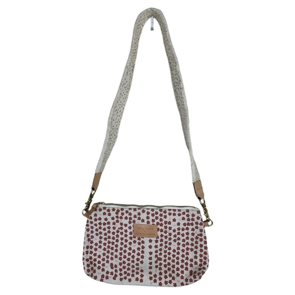 Erin Flett for Anthropologie Clay Polka Dot Canvas & Leather Jen Bag - Picture 2 of 15